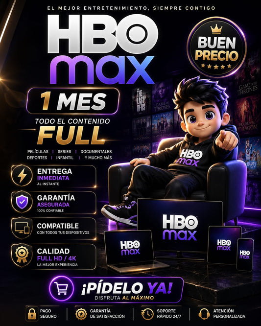 HBO max Pantalla 30 dias